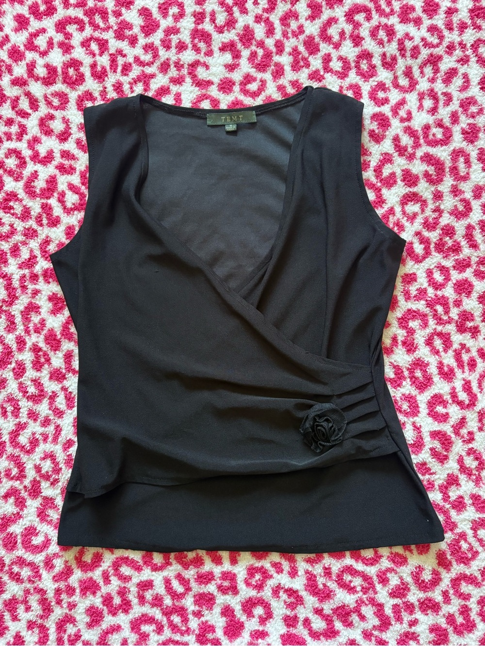 🖤 TEMT Floral Accent Wrap Tank Top 🖤